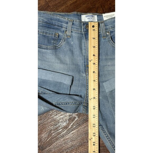 Levi's Tapered Distressed Ripped/Patched Super Flex Adjust Waist Girls 14 Jeans - Picture 9 of 16